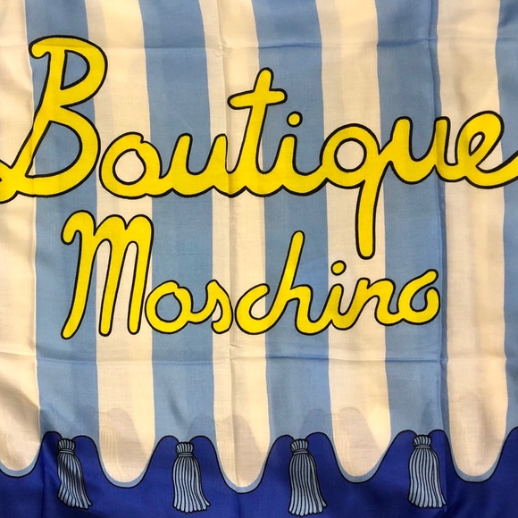 NWT 🔥MOSCHINO🔥 Boutique Moschino Large Stripe Scarf - Picture 2 of 8